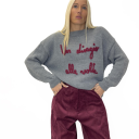 maglioncino con scritta un disagio alla volta 